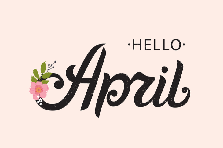 Brand Campaign Ideas - Pink background which has Hello April written in black