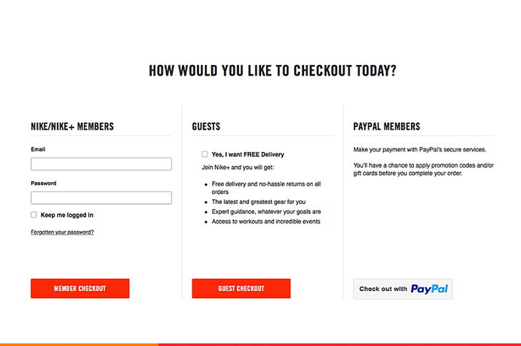 Nike Checkout Customer Journeys